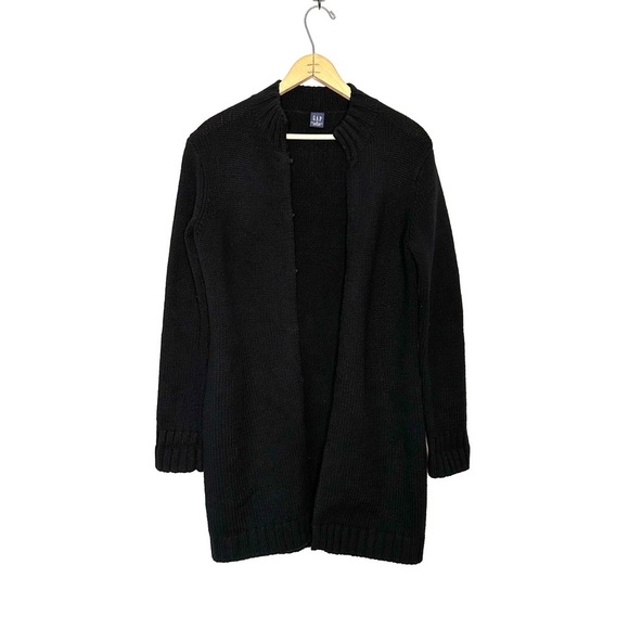 Gap | Vintage Black Lambswool Long Cardigan Sweater - Picture 1 of 9